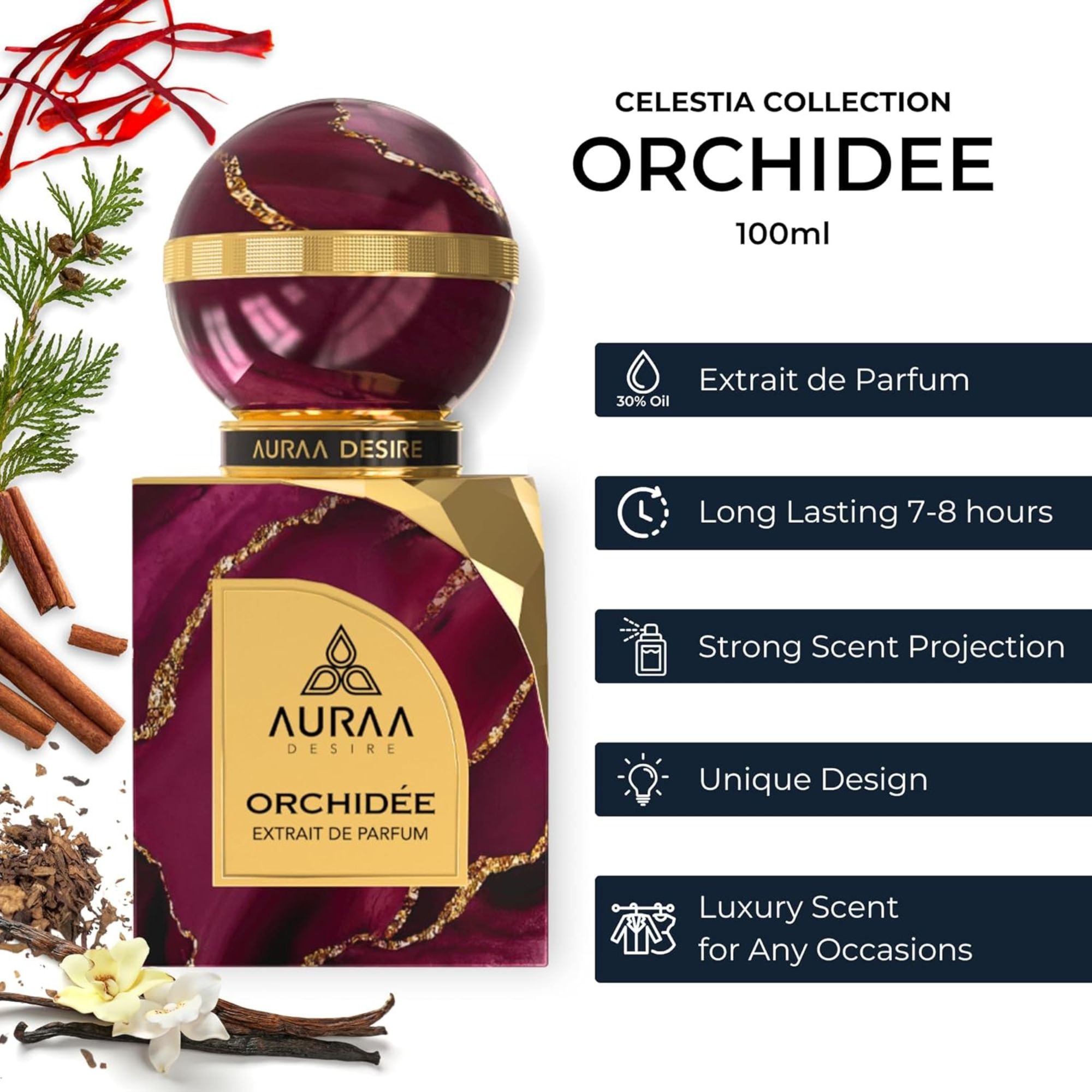 Auraa Desire Orchidee Extrait de Parfum 100ml Unisex