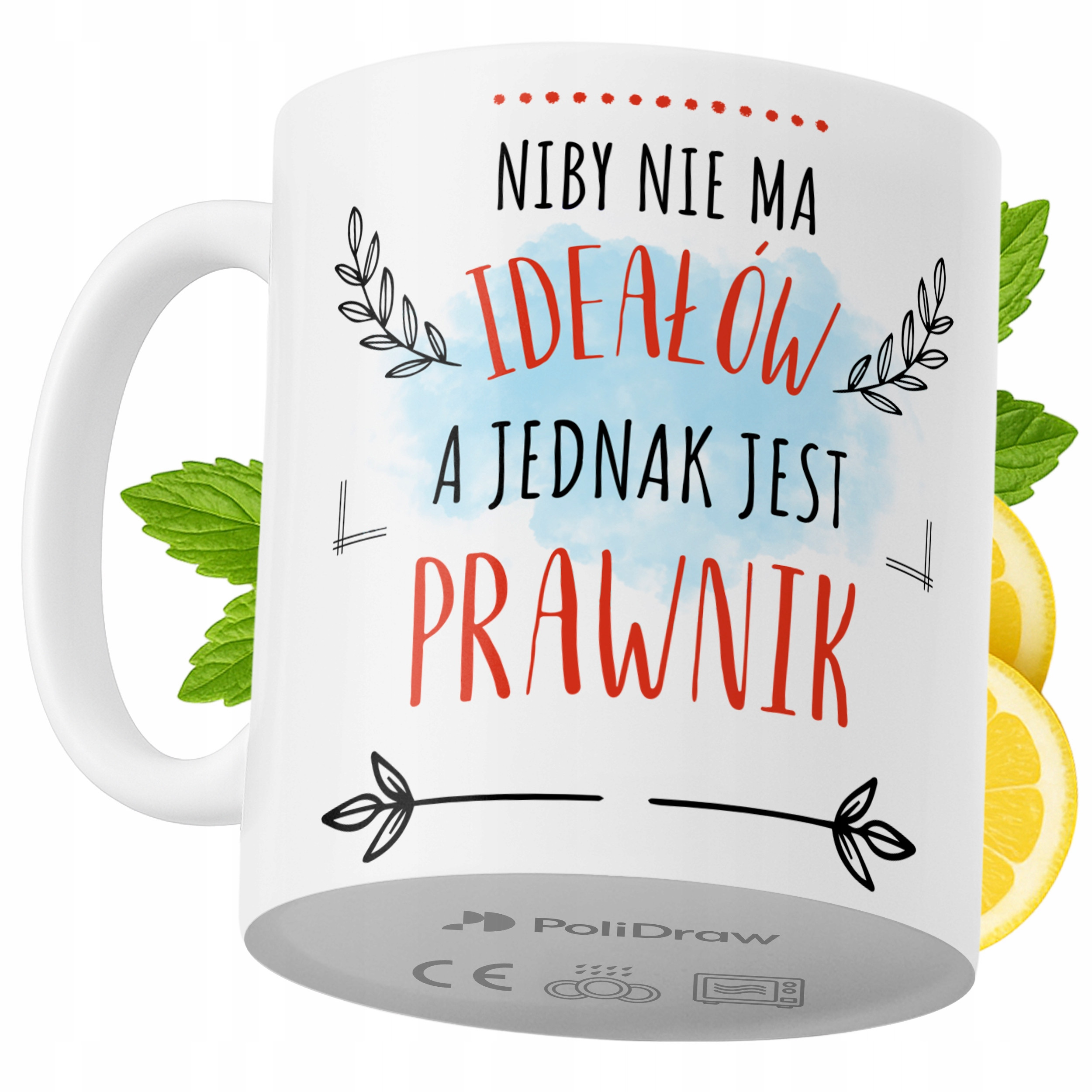 Kubek Dla Prawnika na Prezent z Nadrukiem ze Zdjęciem 330 ml PoliDraw