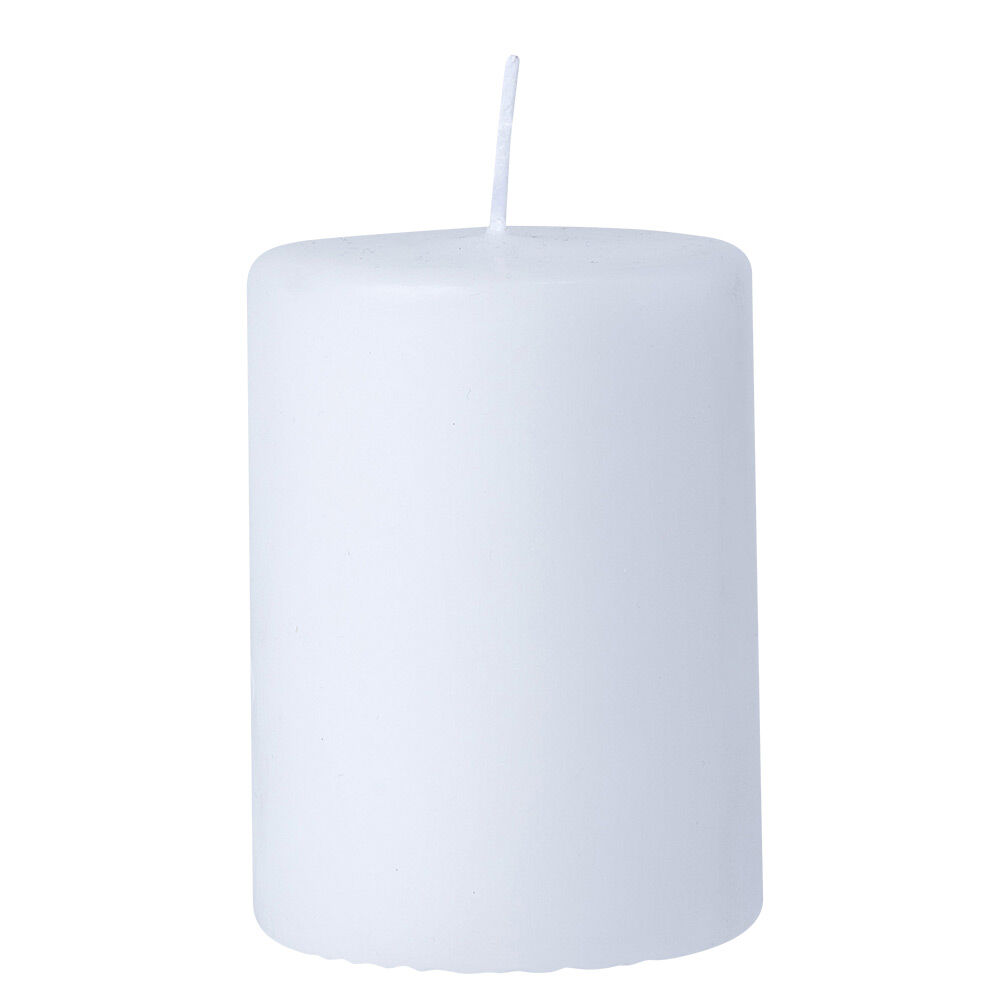 Bougie pilier blanche Ø7xH10 cm