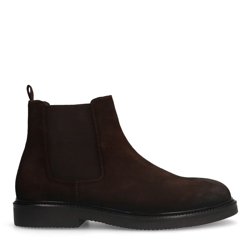 Manfield Bruine suède chelsea boots