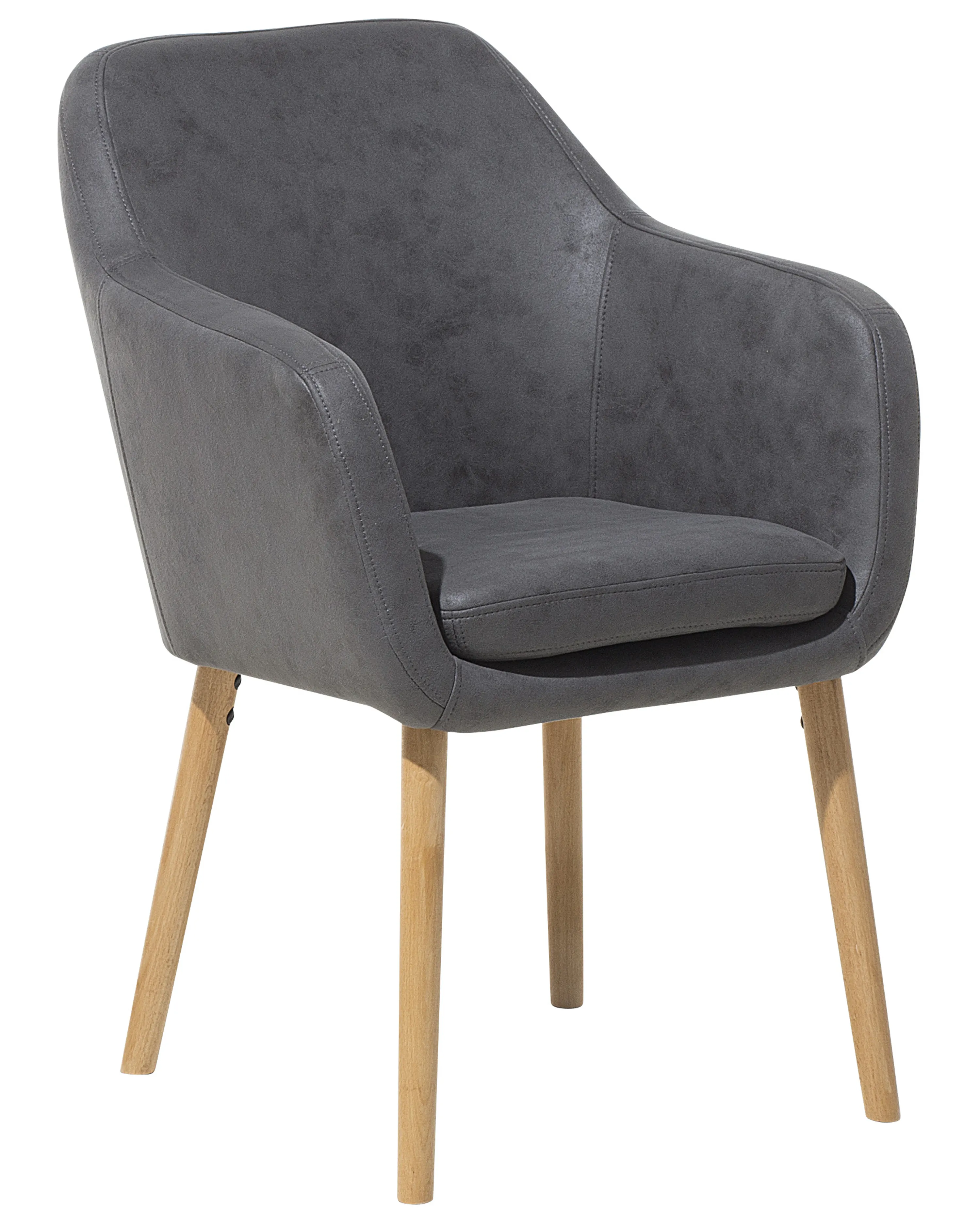 Dining Chair YORKVILLE Faux Leather Grey