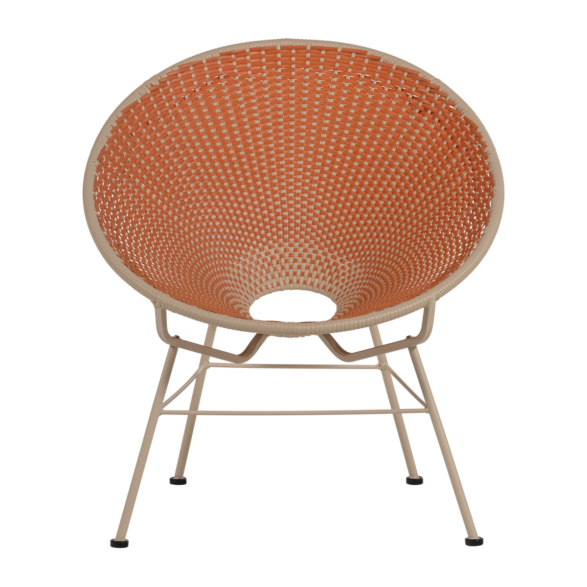WOOOD loungestoel Kazoun - Kunststof - Oranje - 81x73x71