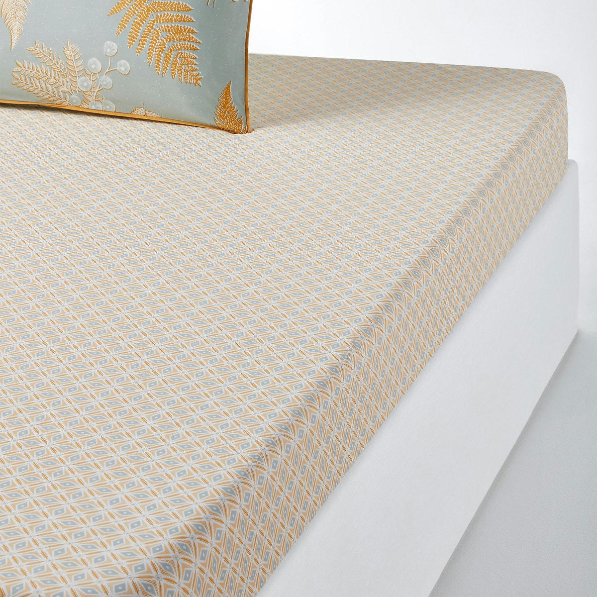 Drap housse en percale de coton, Fougère