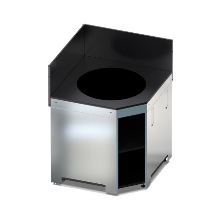 Module d’angle pour Kamado M / L 80 cm Modulo - Inox et Noir - Eno