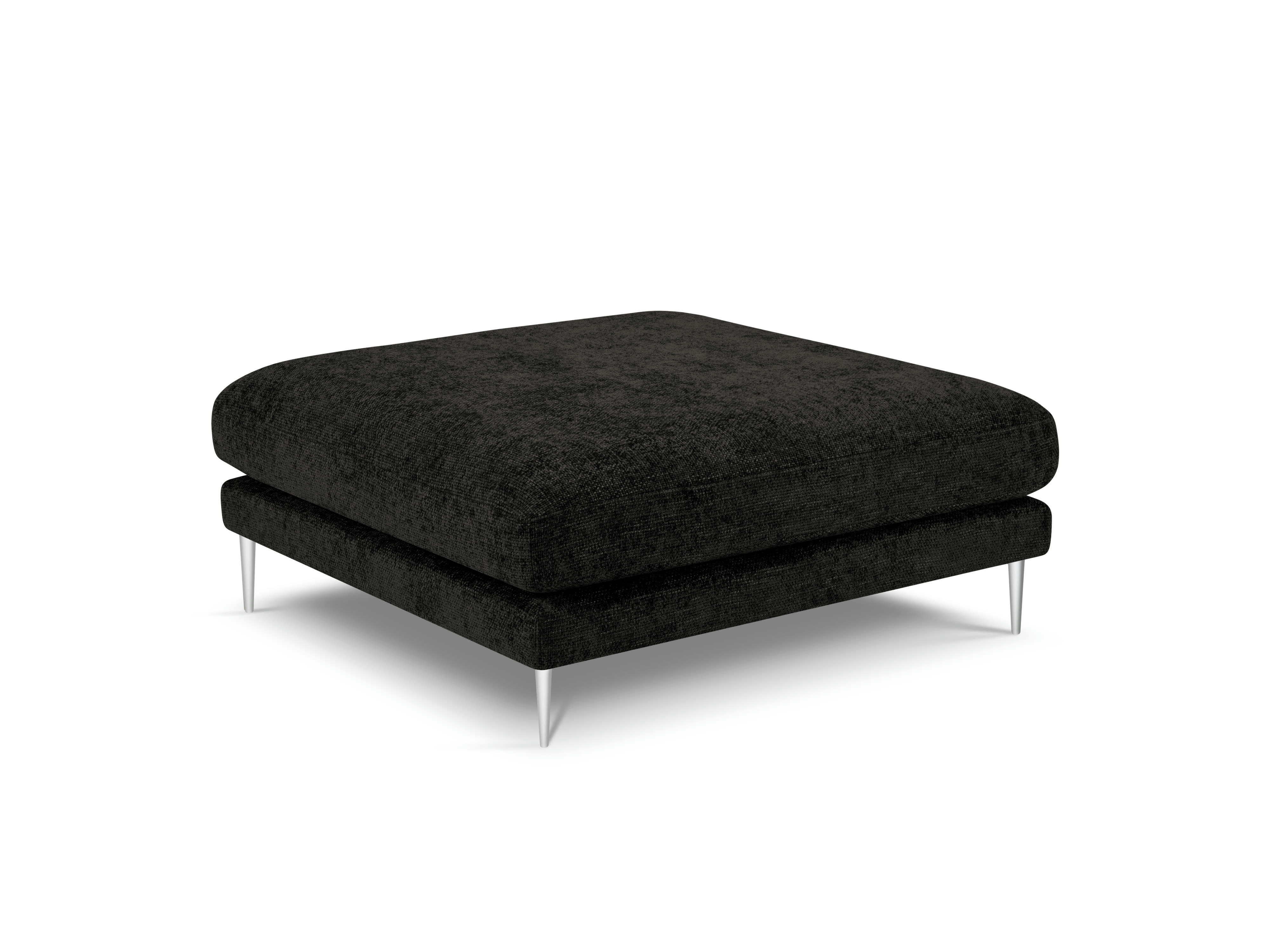 JOG - Pouf en tissu structuré gris foncé