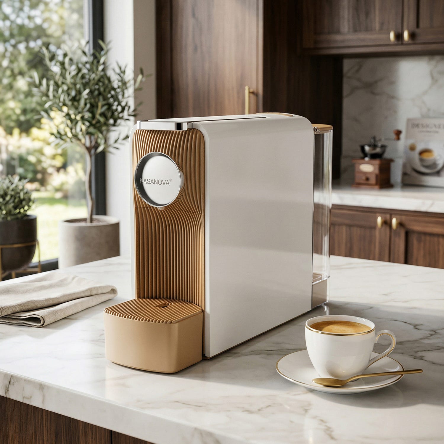 Macchina caffè bianca 1200 W compatibile Nespresso