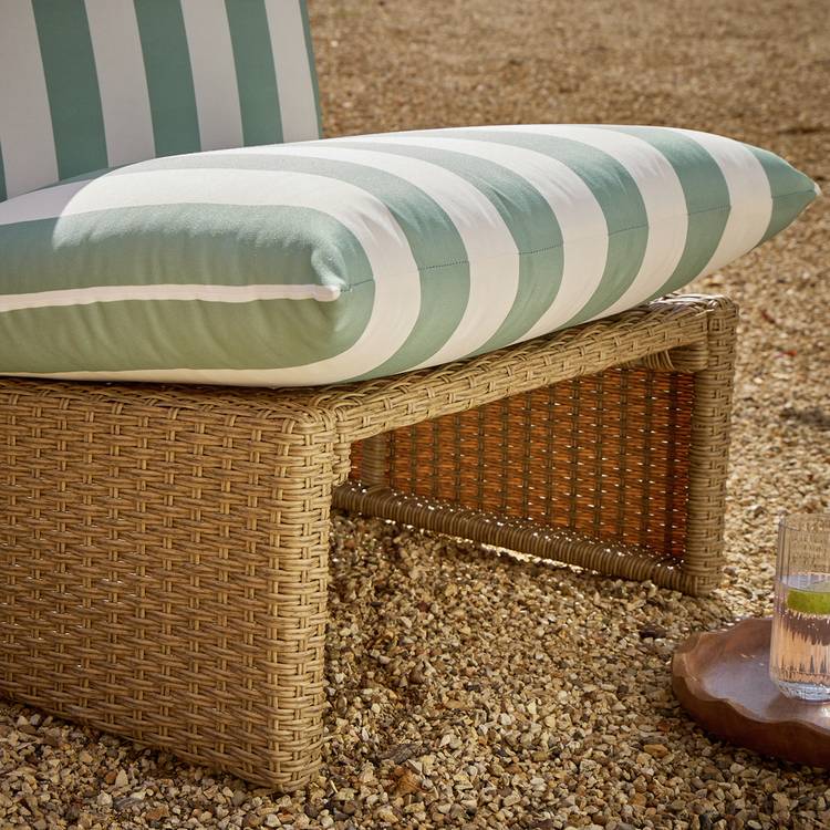 Habitat Ivy Stripe Rattan Accent Chair