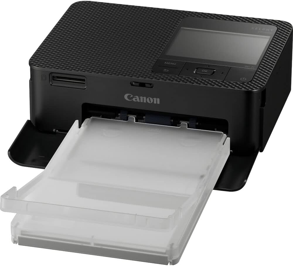 Canon SELPHY CP1500 Compact Photo Printer (Black) (5539C001) KP-36IP Color Ink and Paper Set + 64GB Memory Card + Cleaning Kit + Memory Card Wallet + Card Reader