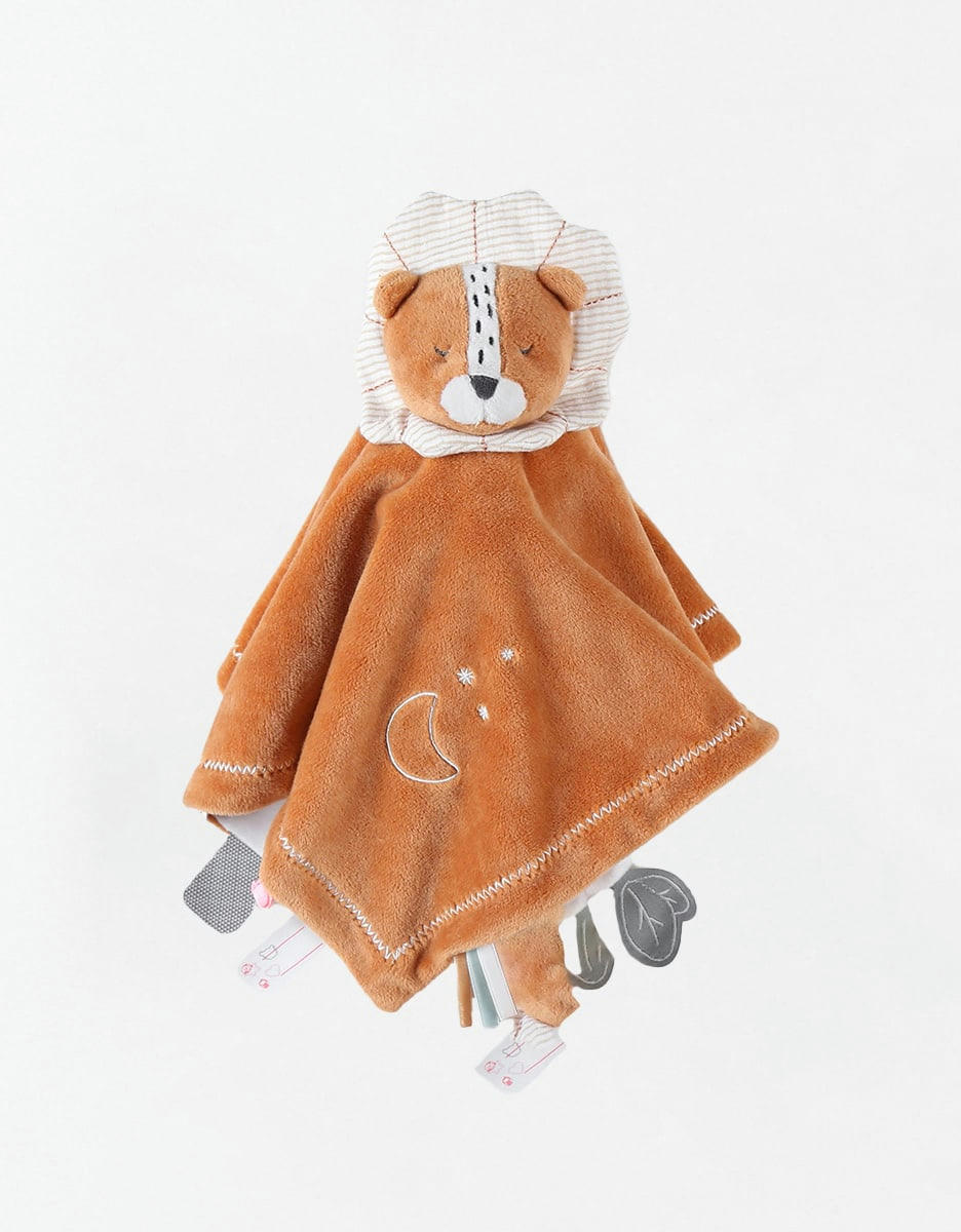 - Doudou lion caramel/écru