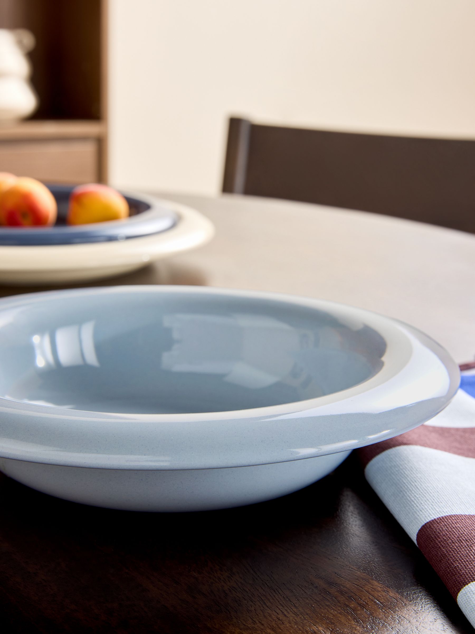 Set of 4 Quell Pasta Bowls in Blue