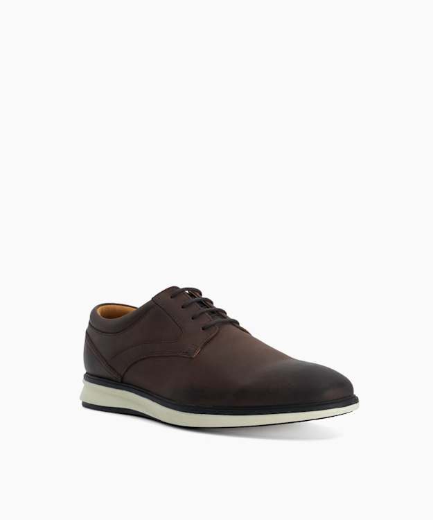 Brydon Dark Brown - Leather Lace-Up Hybrid Shoes