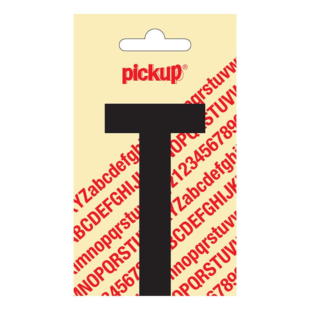 BOKSTAV PICKUP NOBEL T SVART 90 MM SELVKLEBENDE