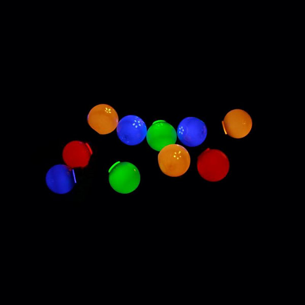 Guirlande Guinguette LED 8M 10pcs 3W IP65 Multicolore - Câble Noir - SILAMP