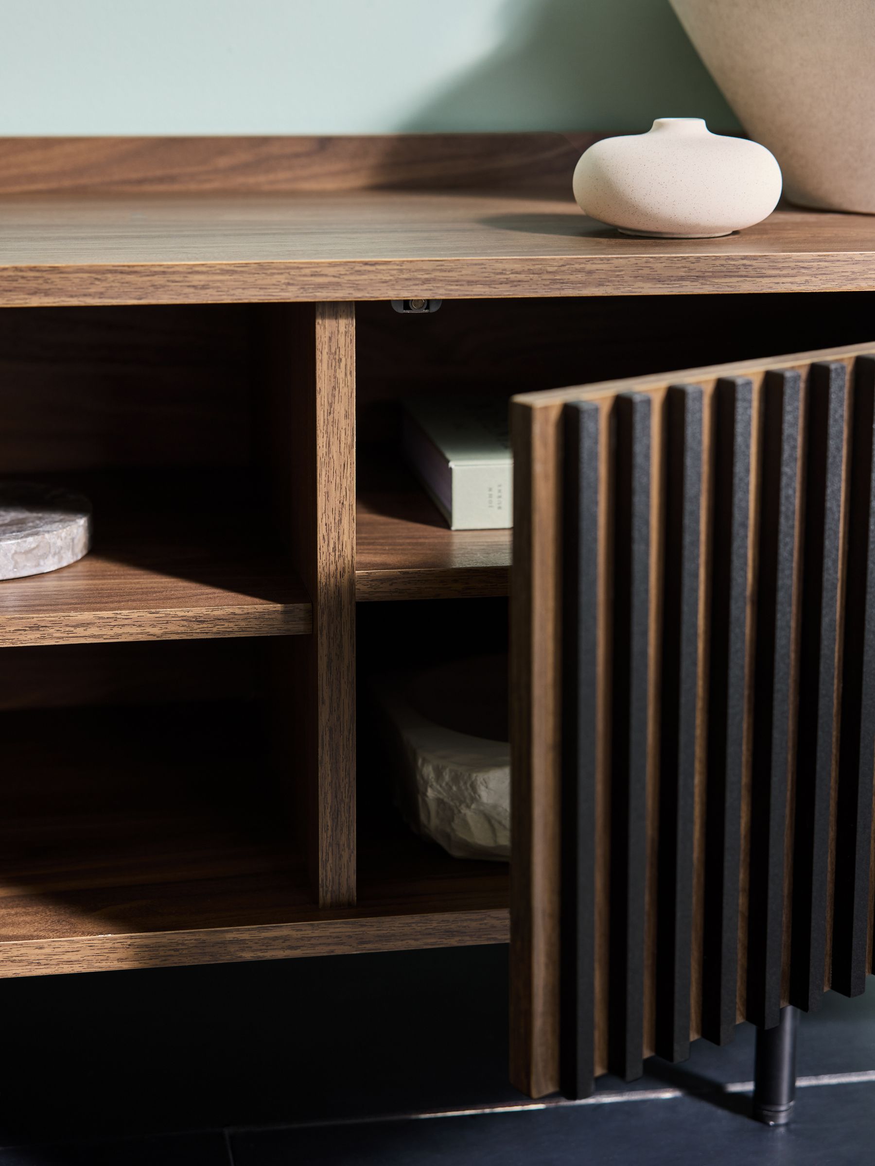 Blaze Wide Up to 50 Inch TV Unit in Dark Walnut Effect