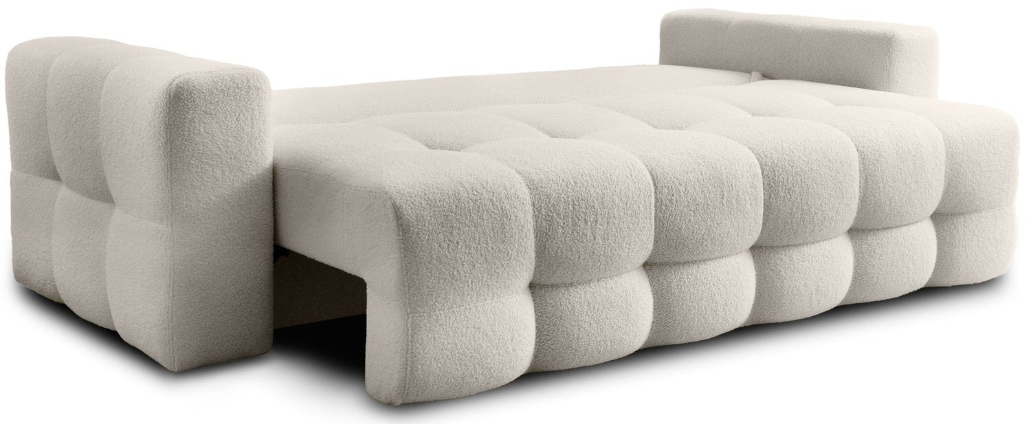 Trae Mobler Lussi 3-Zits Slaapbank Beige Bouclé