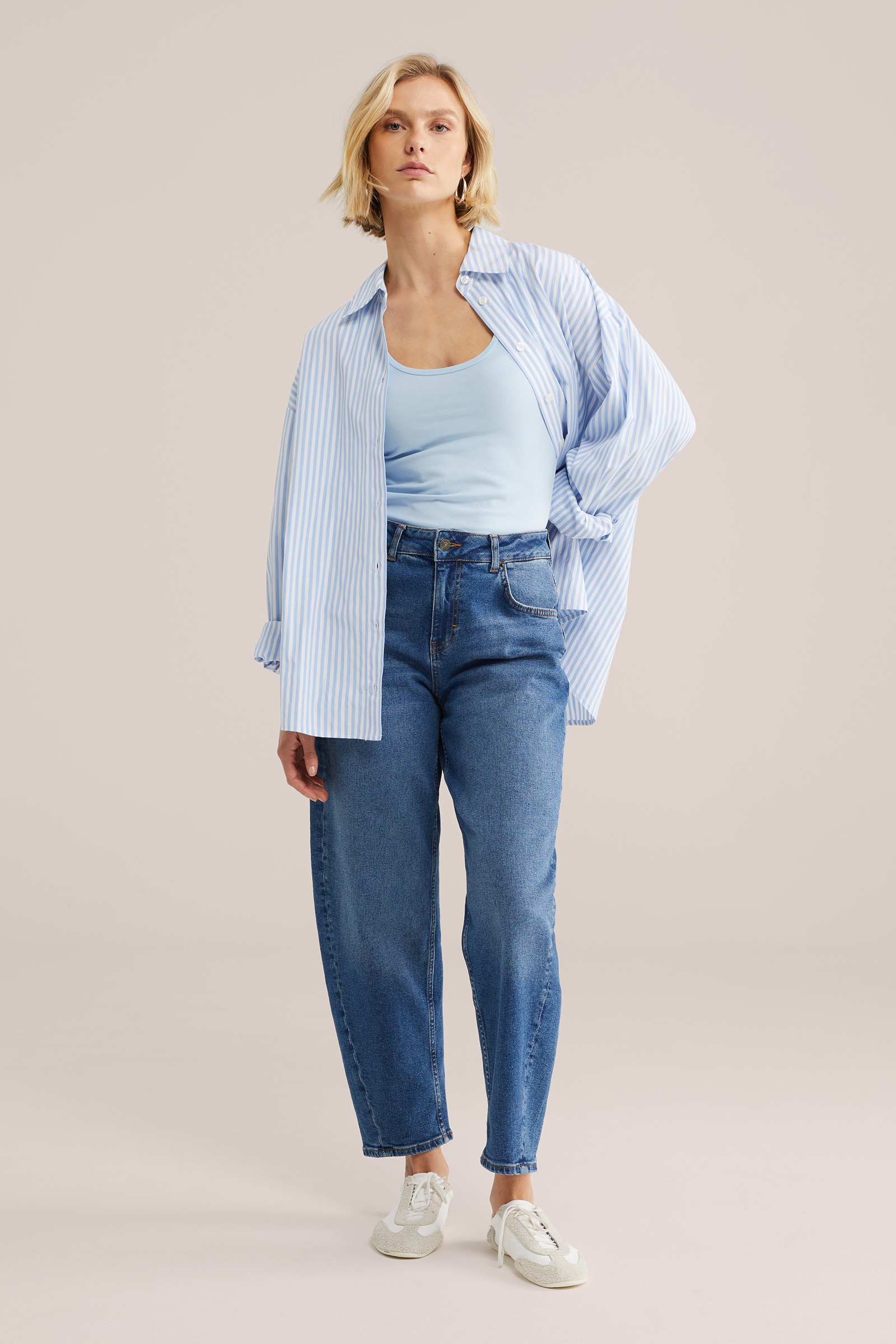 Dames singlet van katoenmix