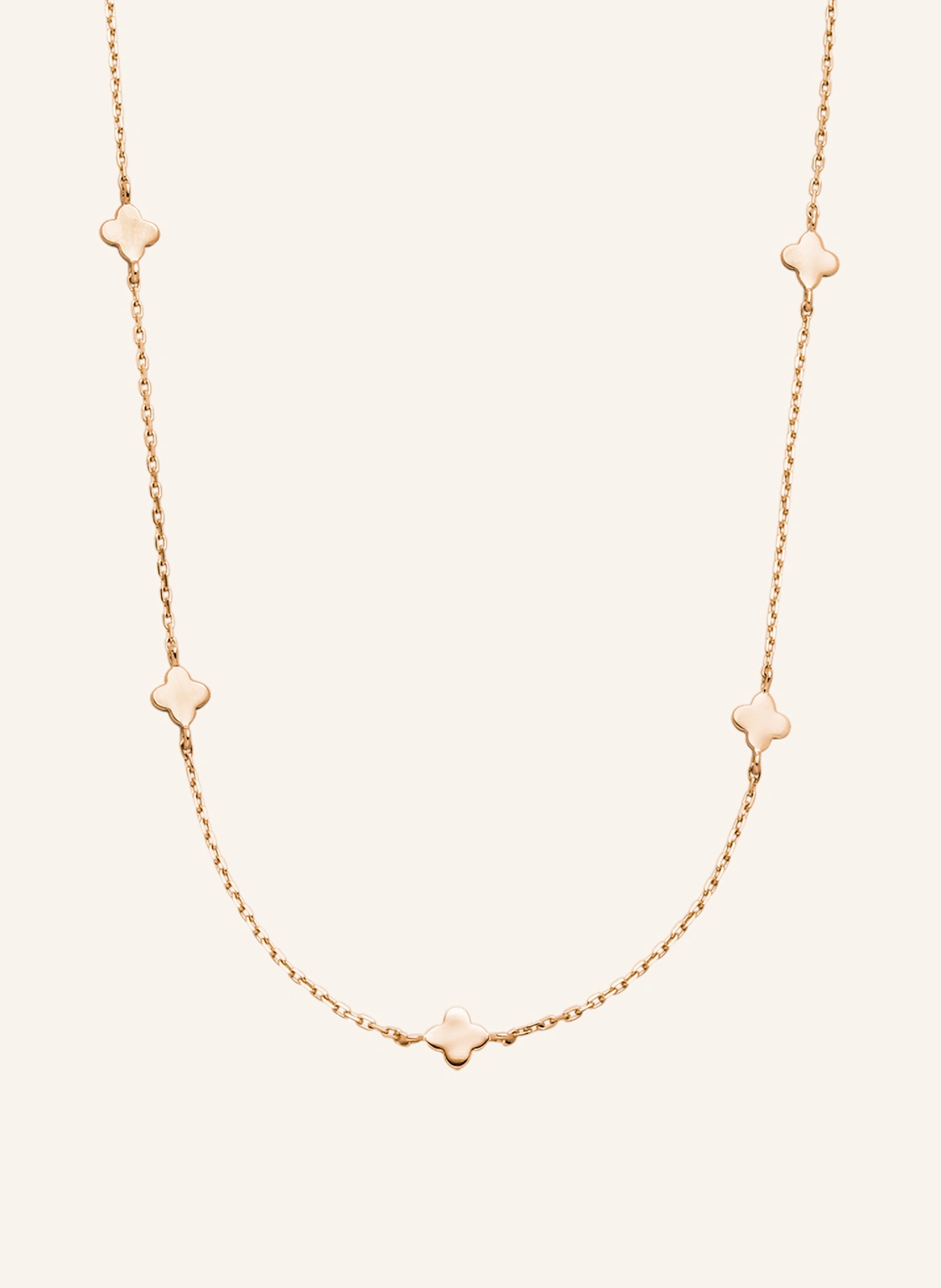 Leaf Halskette MINI CLOVER aus 14 Karat Gelbgold