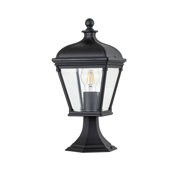 Lampa ogrodowa stojąca czarna Bayview wys:39,3 cm 1xE27x60W IP44 Elstead