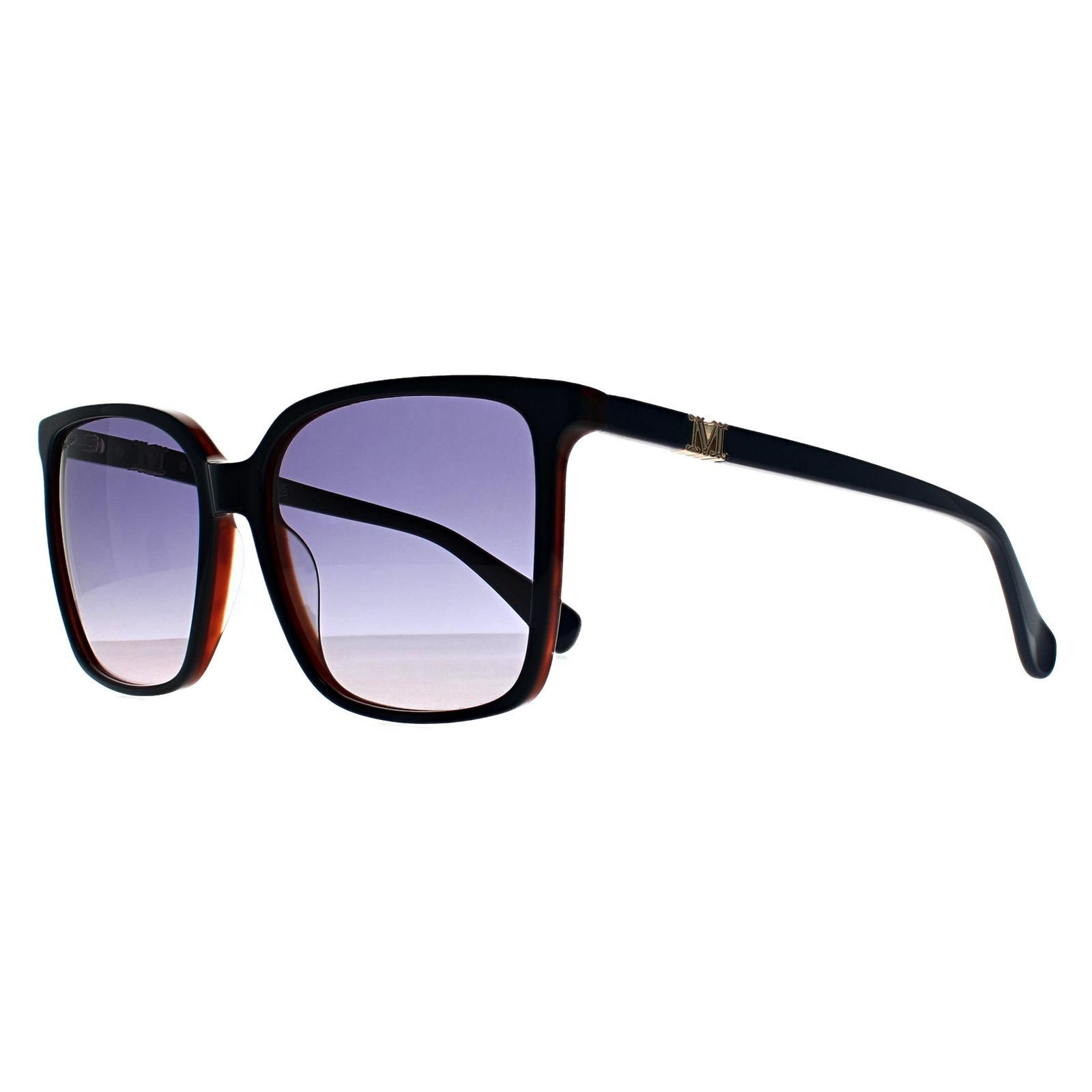 Max Mara Square Shiny Bi-layer Navy Blue Gradient MM0046 Emme11