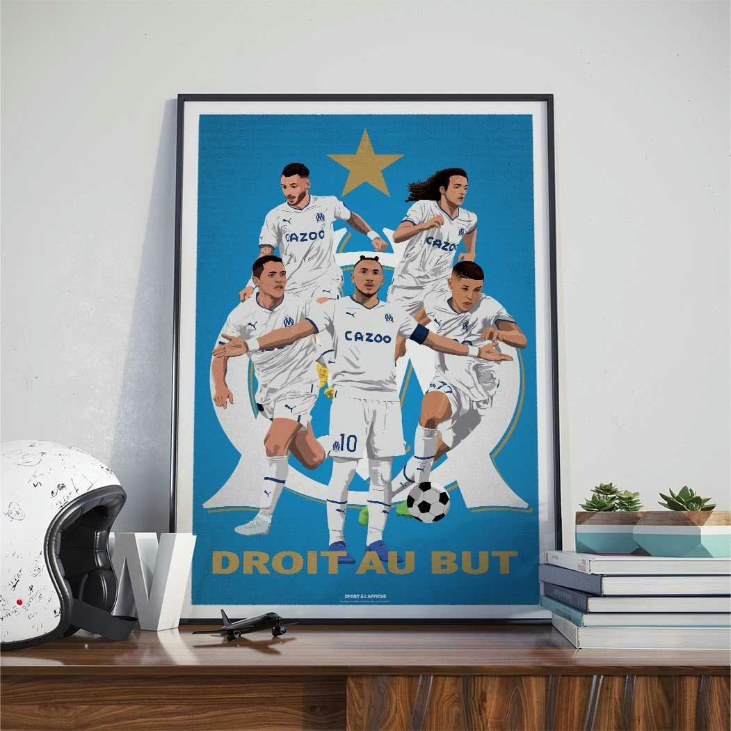 FOOT - Affiche Foot - Olympique de Marseille - Les Olympiens 30x40cm