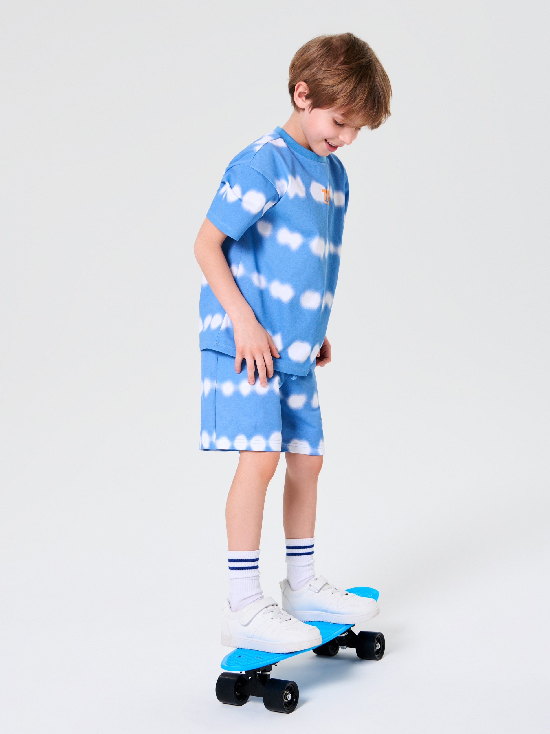 Komplet dzianinowy z efektem tie-dye