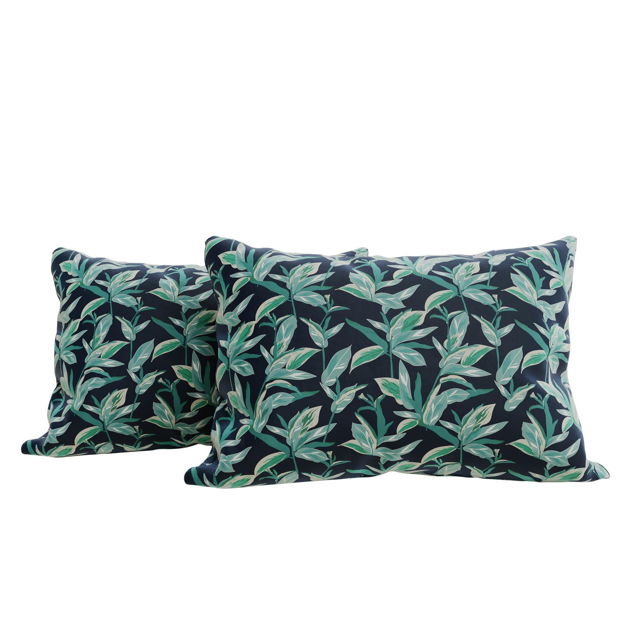 LIV - Ensemble de deux taies d'oreiller à motifs en satin blanc 50*70cm