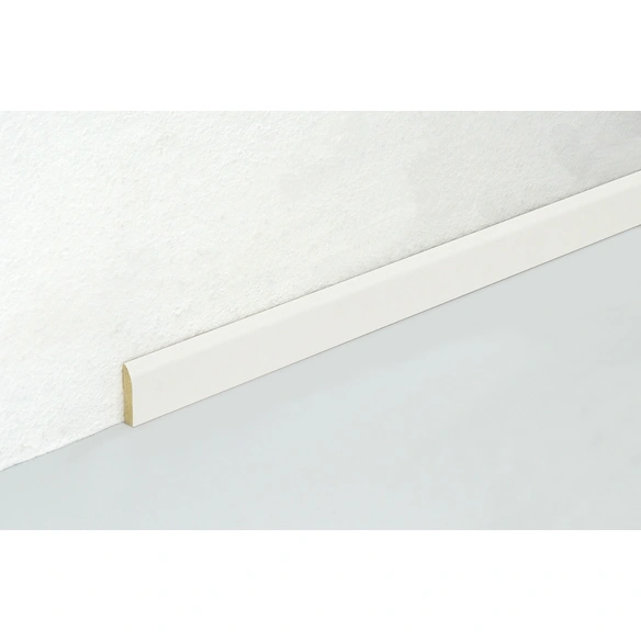 Abdeckleiste, weiß, MDF, LxHxT: 240 x 0,5 x 2,4 cm