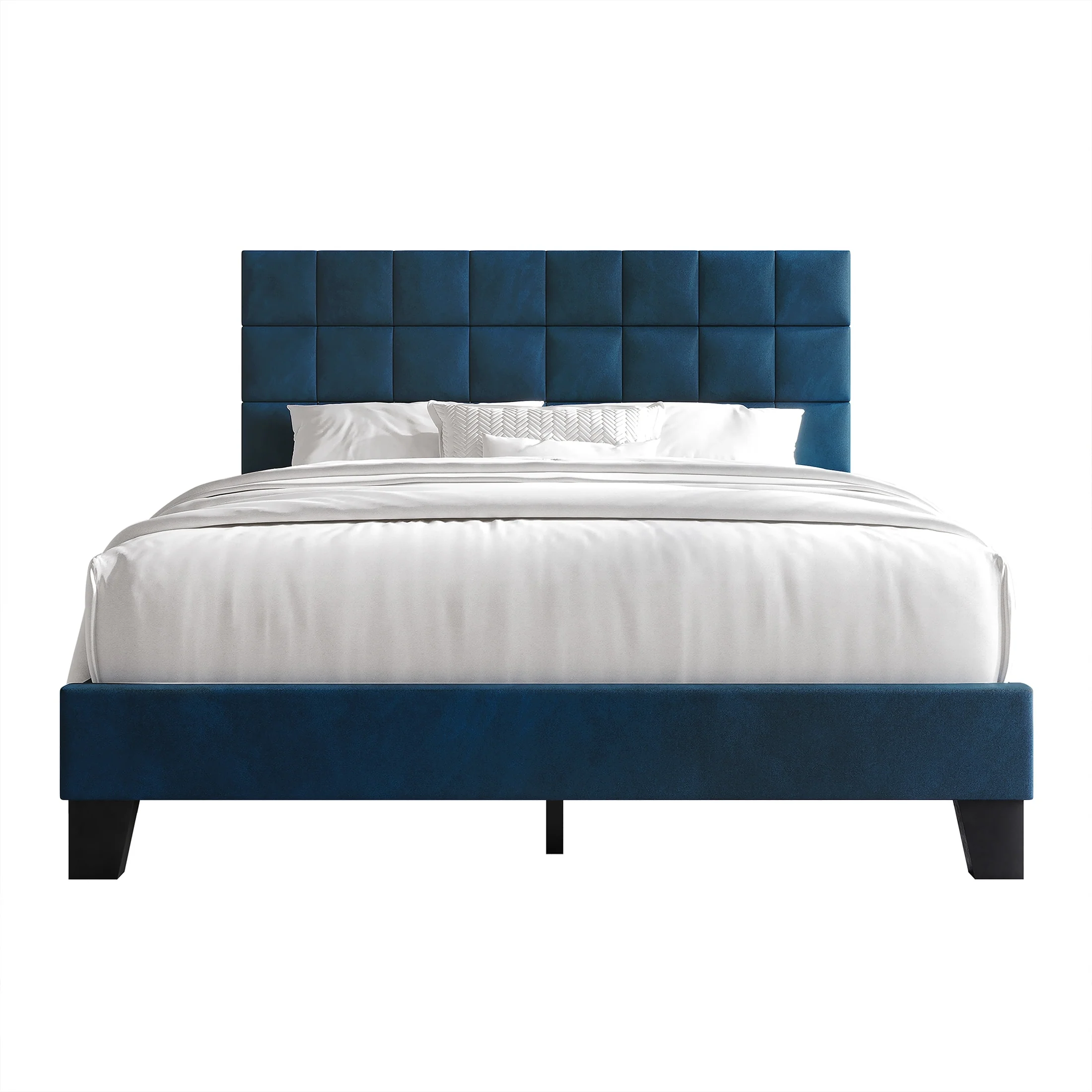 CraftPorch Simply Velvet Platform Bed