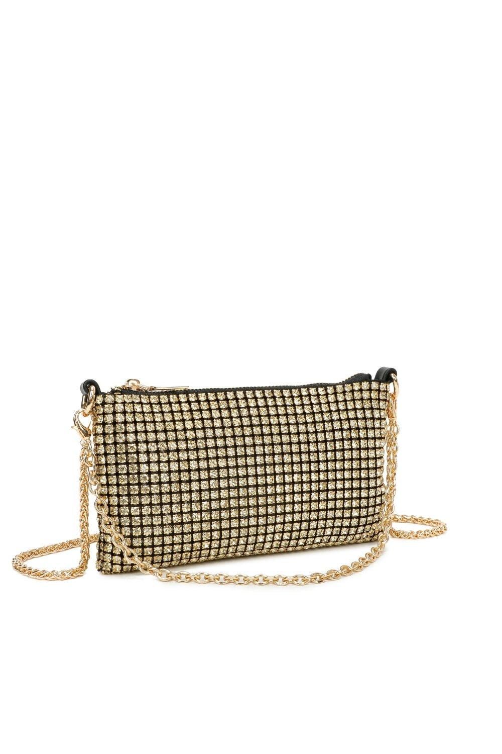 Fontanella Fashion Miga Diamond Embellished Evening Chain Clutch Bag