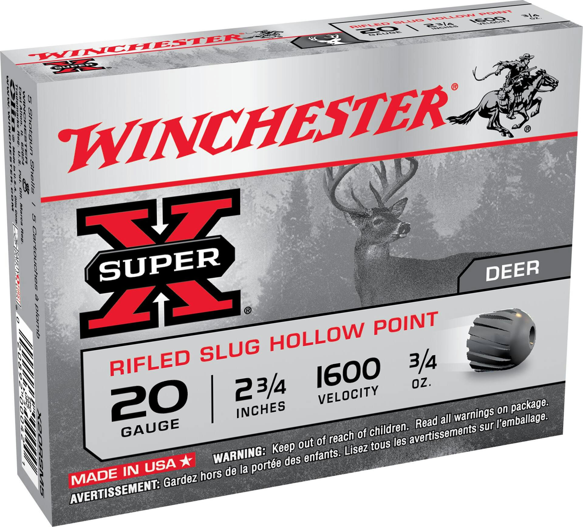 Winchester X20RS 20-Gauge Foster Lead Slugs