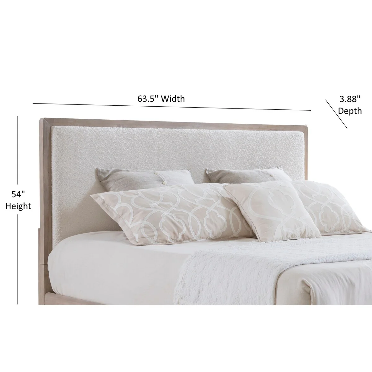 Bodhi Ivory Boucle Performance Fabric Upholstered Headboard