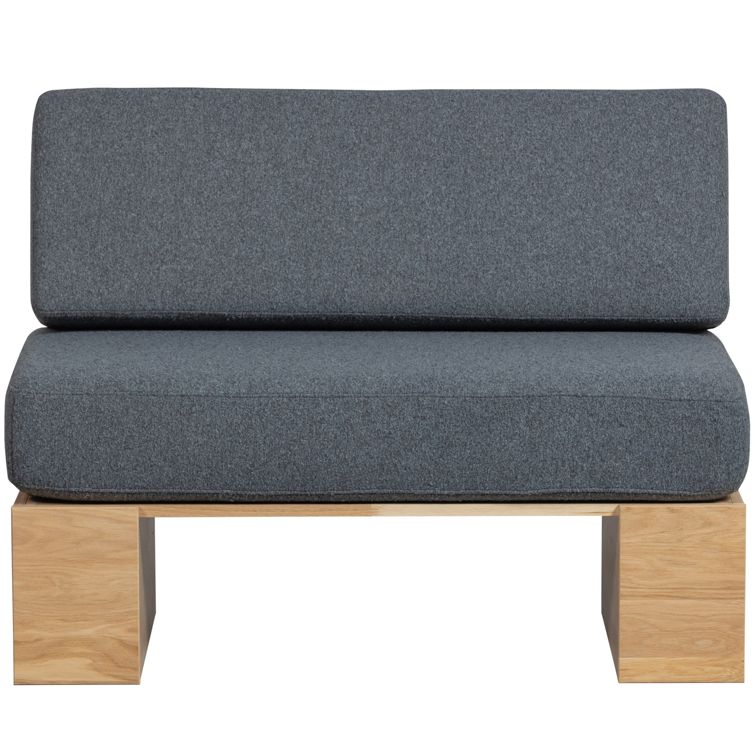 vtwonen muurbankje incl. kussens - Eiken - Naturel/Demin - 84x110x67