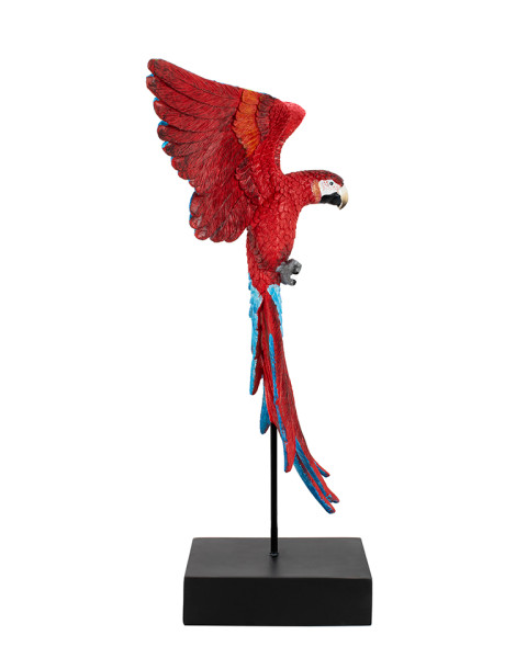 KARE dekoracja PAPUGA ROZŁOŻONESKRZYDŁA 52x61 cm czerwona