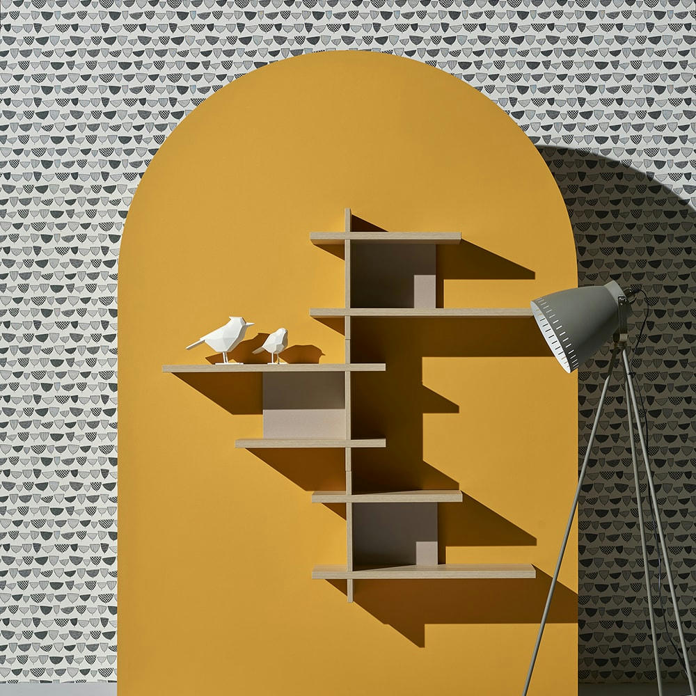 GRAPHIC - Etagère murale effet bois finition bois