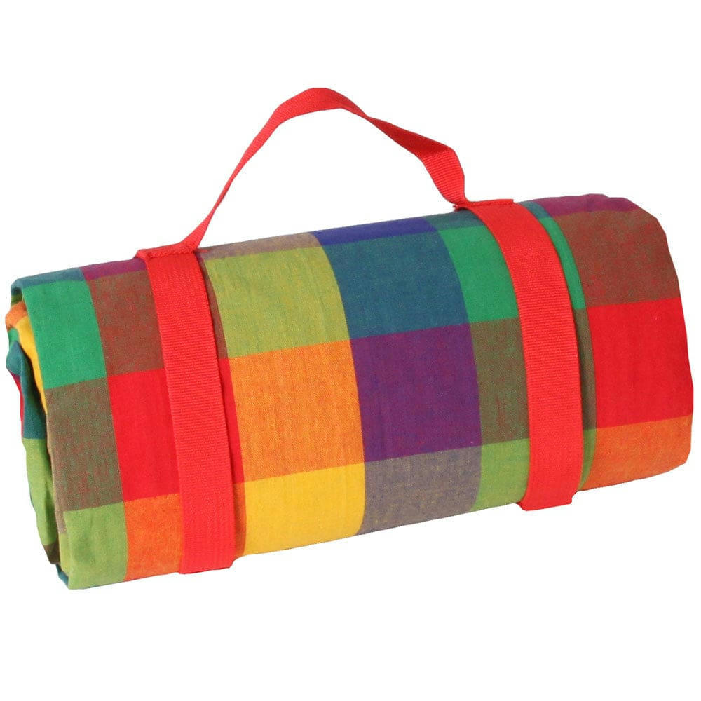 - Nappe XL pique-nique aux carreaux multicolores 280 x 140 cm