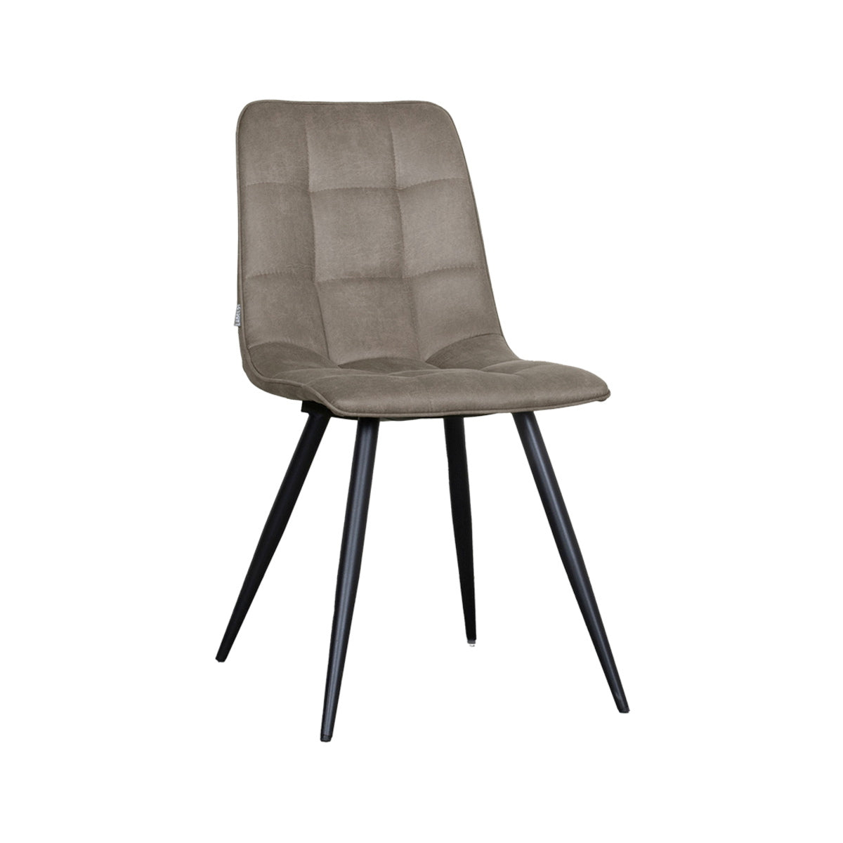 LABEL51 Eetkamerstoel Bistro - Taupe/Zwart - Set van 4