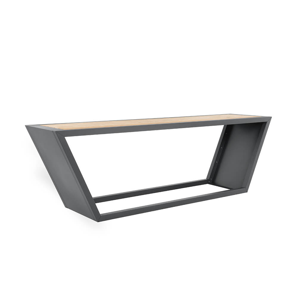 HOME DELUXE KOBON antraciet stalen zitset - Made in Germany - 1 x tafel