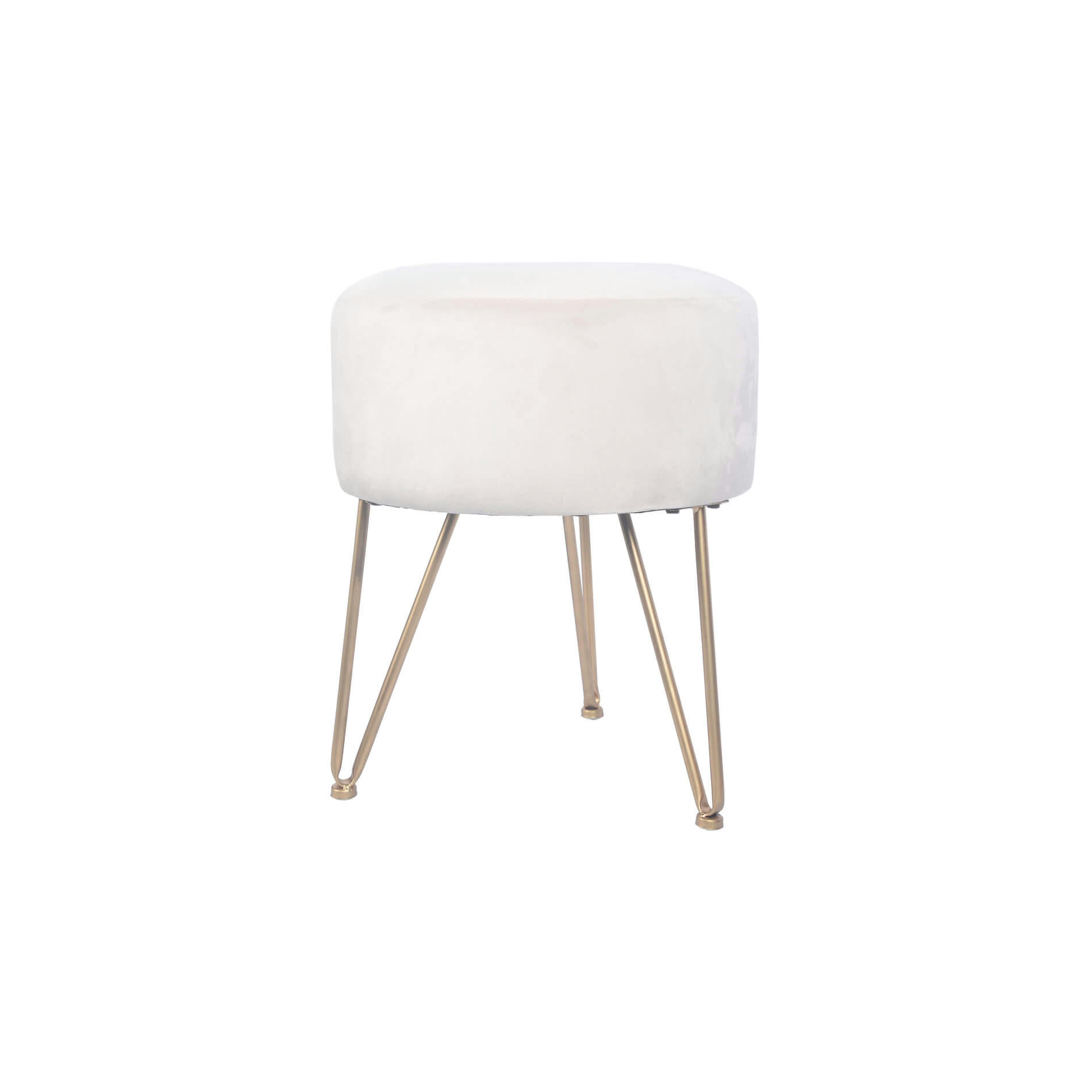 - Tabouret pouf 35x35x43 en velours beige
