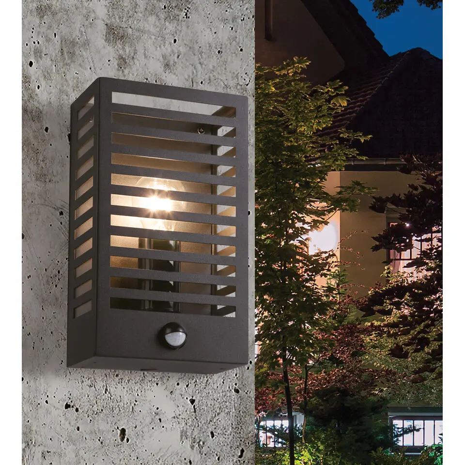 EGLOAlamonte3WandlampBuiten-E27-29,5cm-Sensor-Zwart