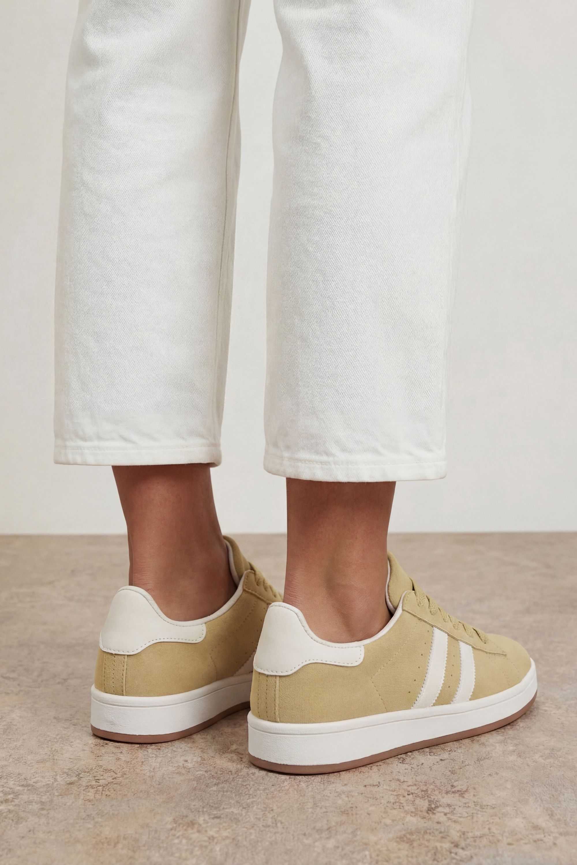 Oasis Lottie Faux Suede Lace Up Trainers