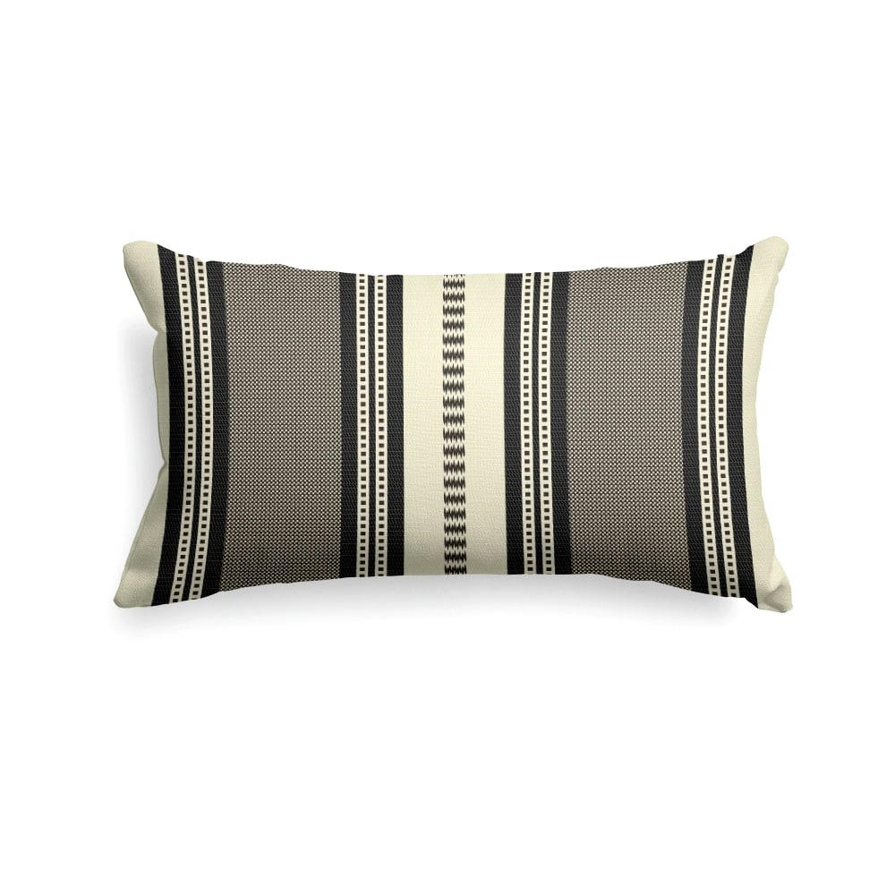 BARNE - Housse de coussin coton Noir 25x45 cm