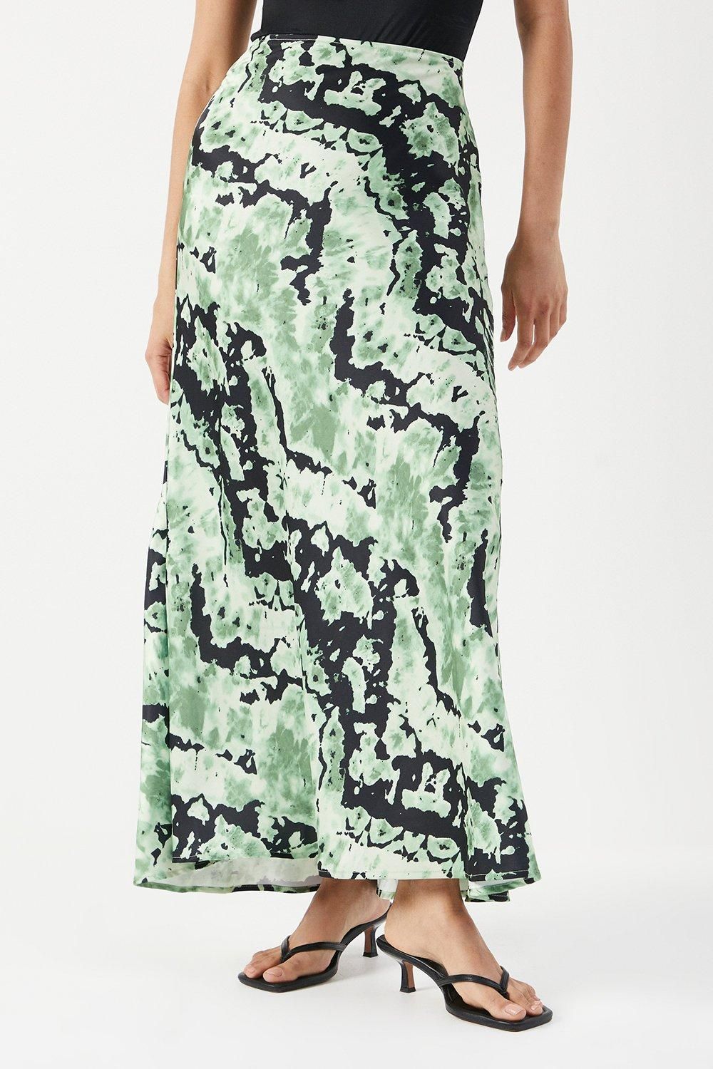 Warehouse Premium Satin Midaxi Skirt