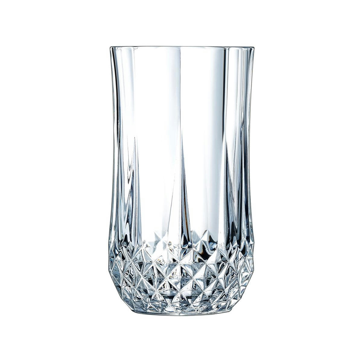 LONGCHAMP - 6 verres à eau 36cl - Verre ultra transparent au design vintage