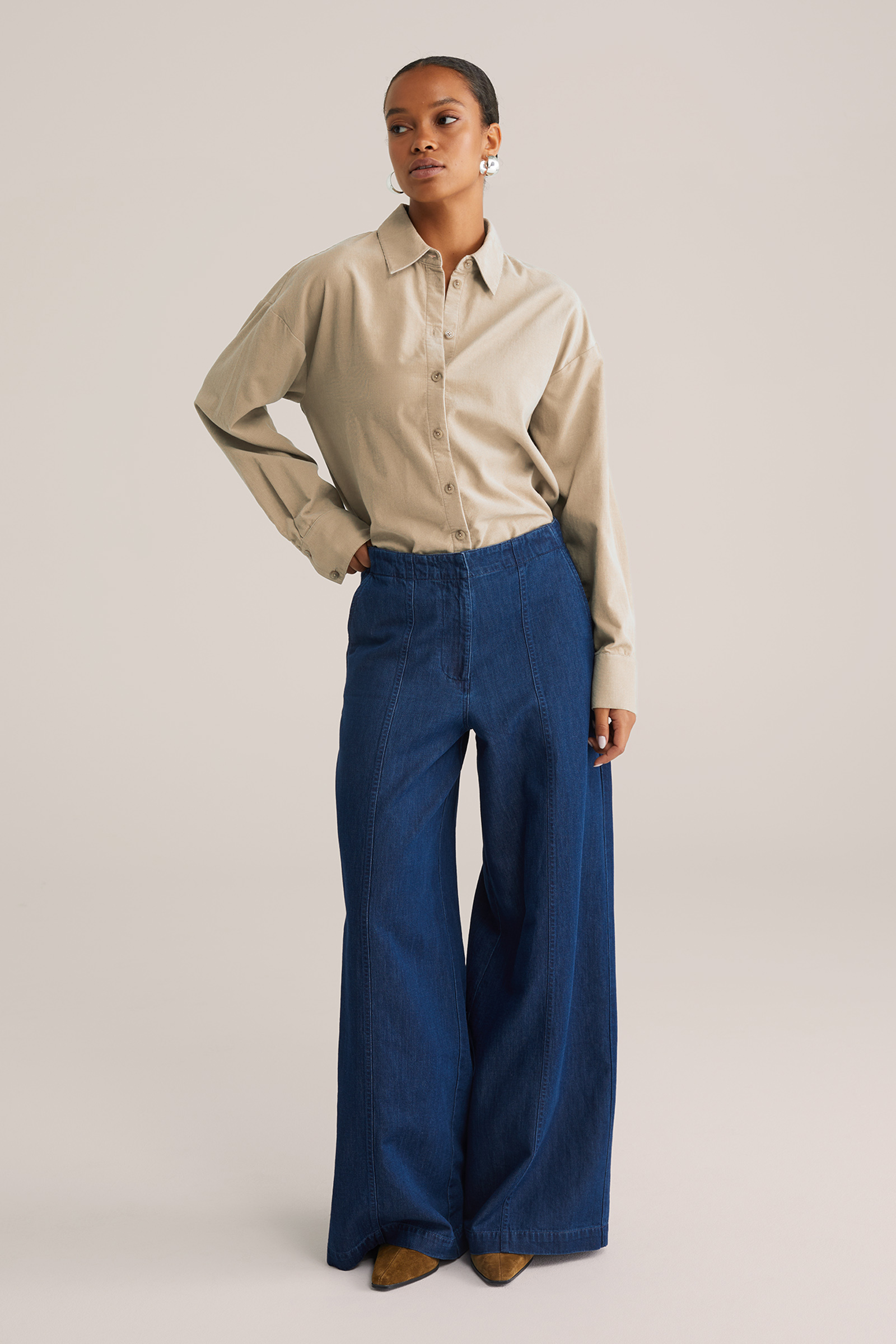 Dames Oversized corduroy blouse