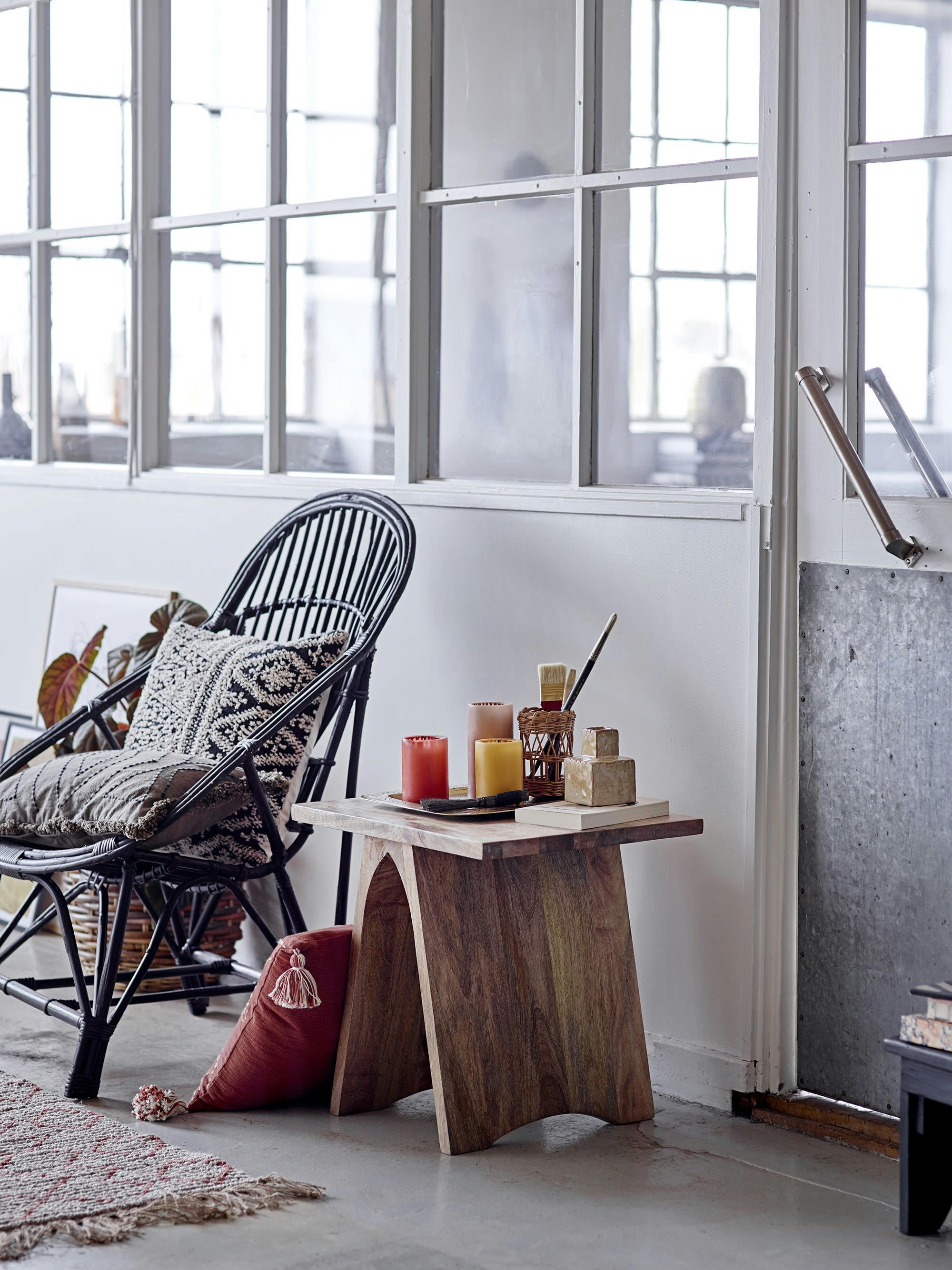 KUNO - Coussin en coton noir 45x45 cm