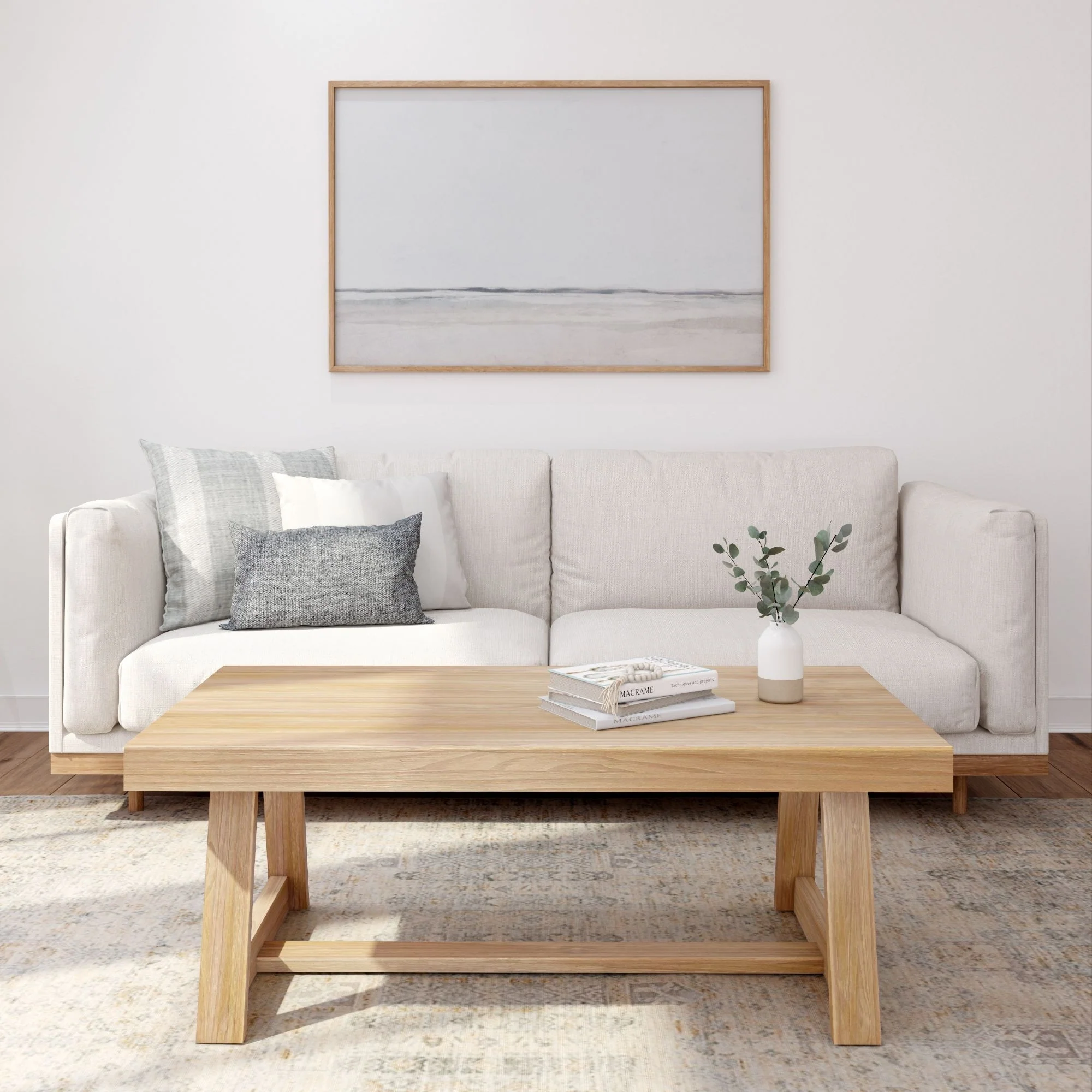 Plank and Beam Classic Rectangular Trestle Leg Coffee Table - 48