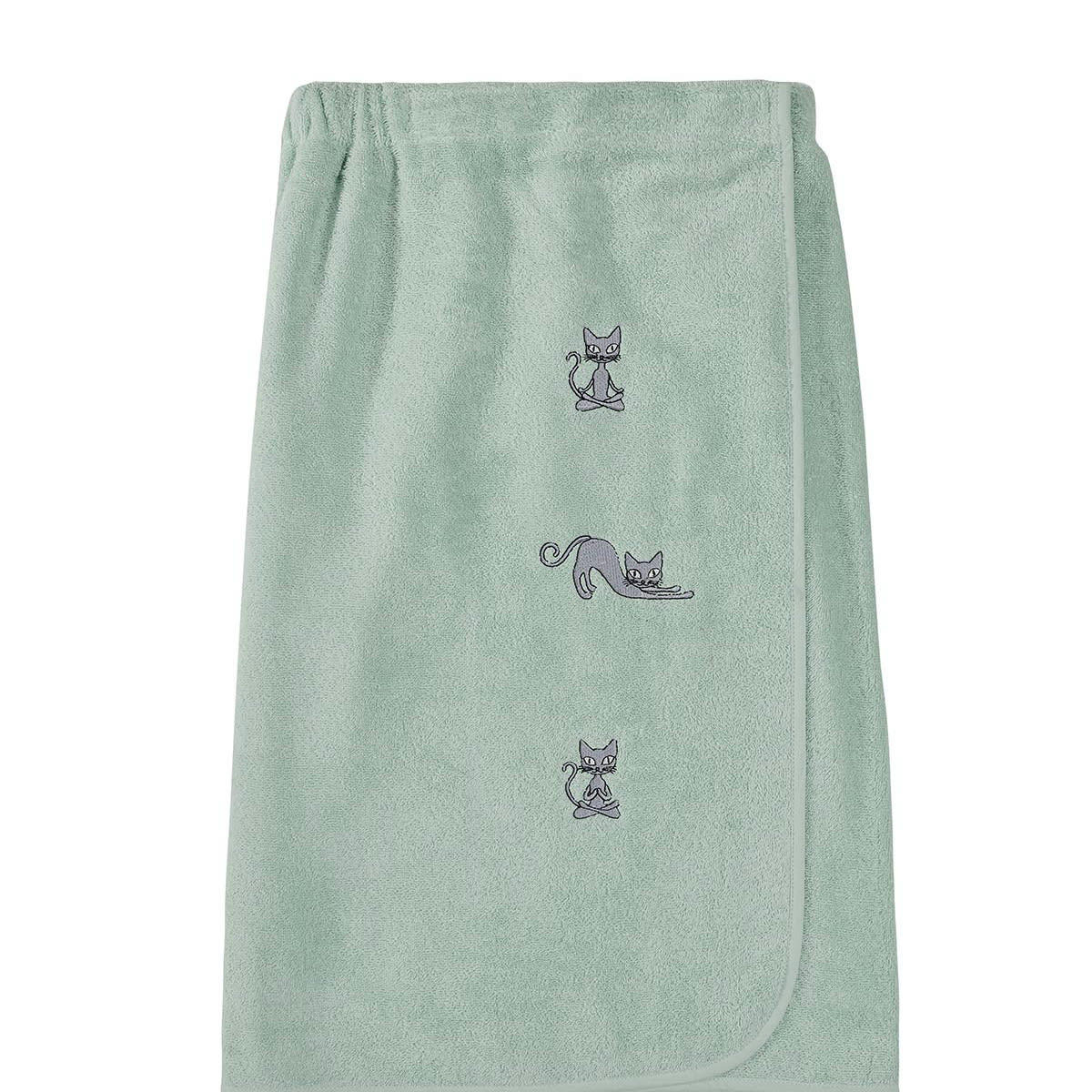 YOGI CAT - Paréo de bain en coton Menthe Taille unique