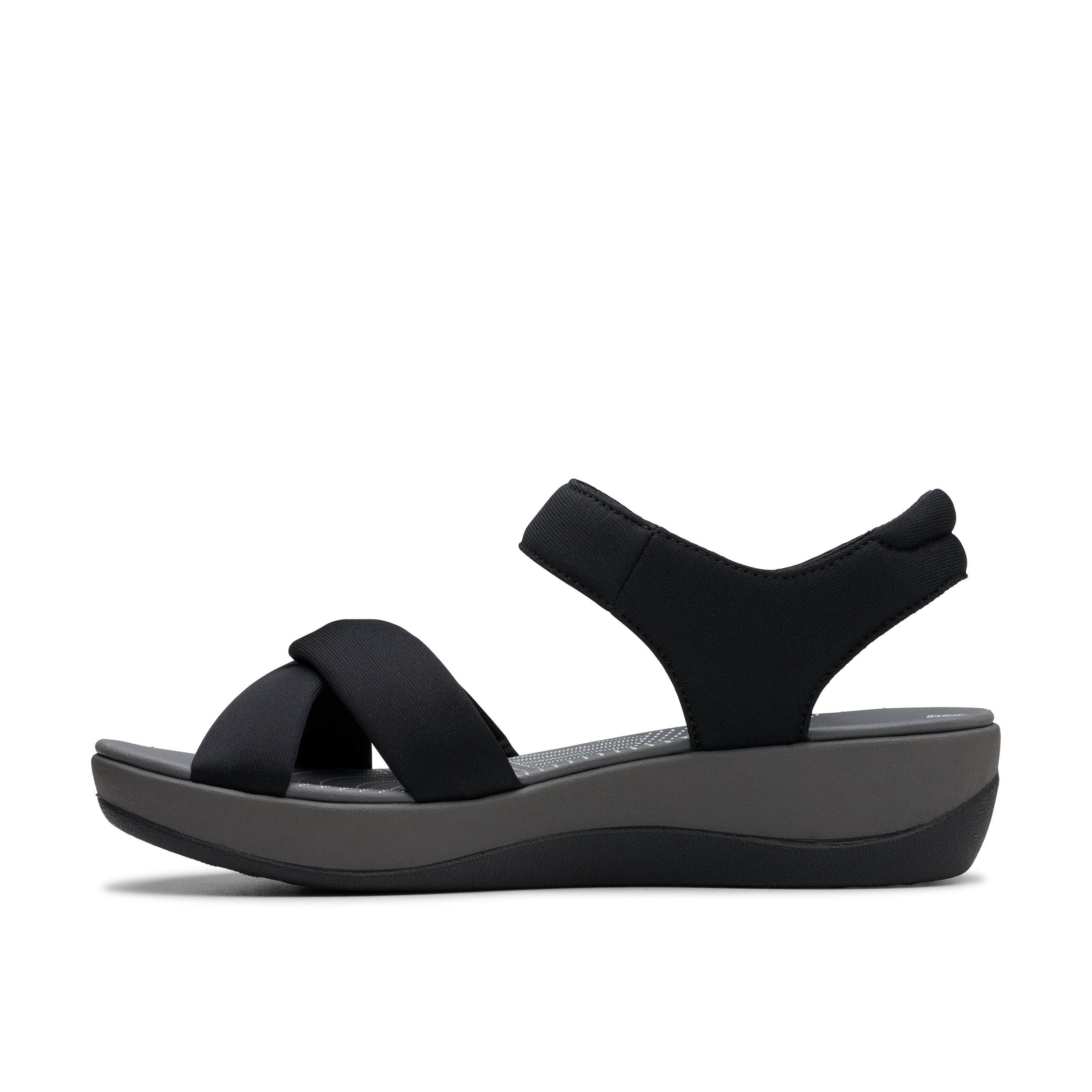 Clarks Arla Daisy Black Wedges