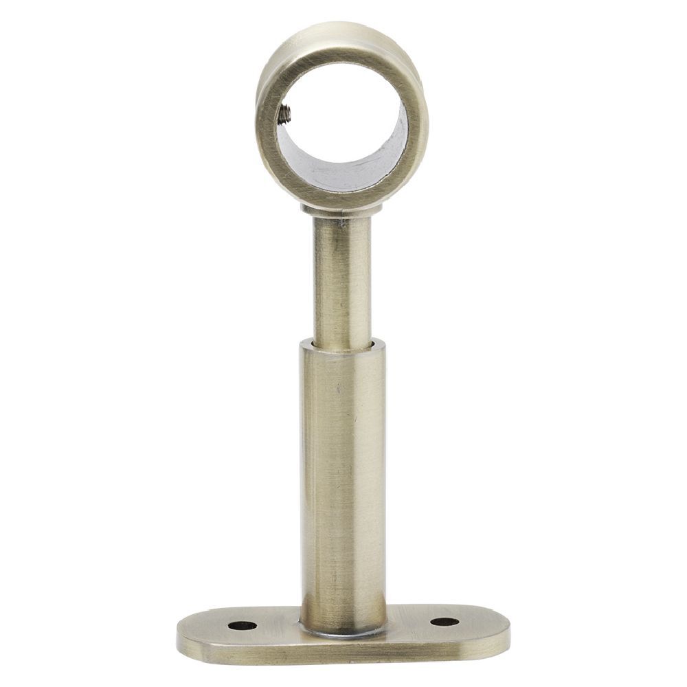 Support extensible métal gris pour tringle à rideau Ø2xL7/11cm