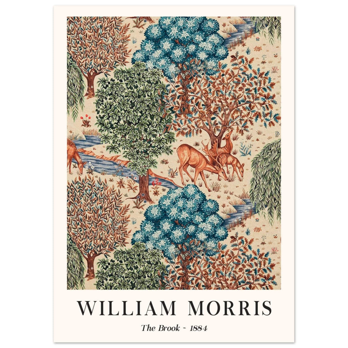 Artfulprints Poster William Morris - The brook  - 50x70 cm - Meerkleurig